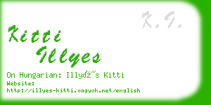 kitti illyes business card